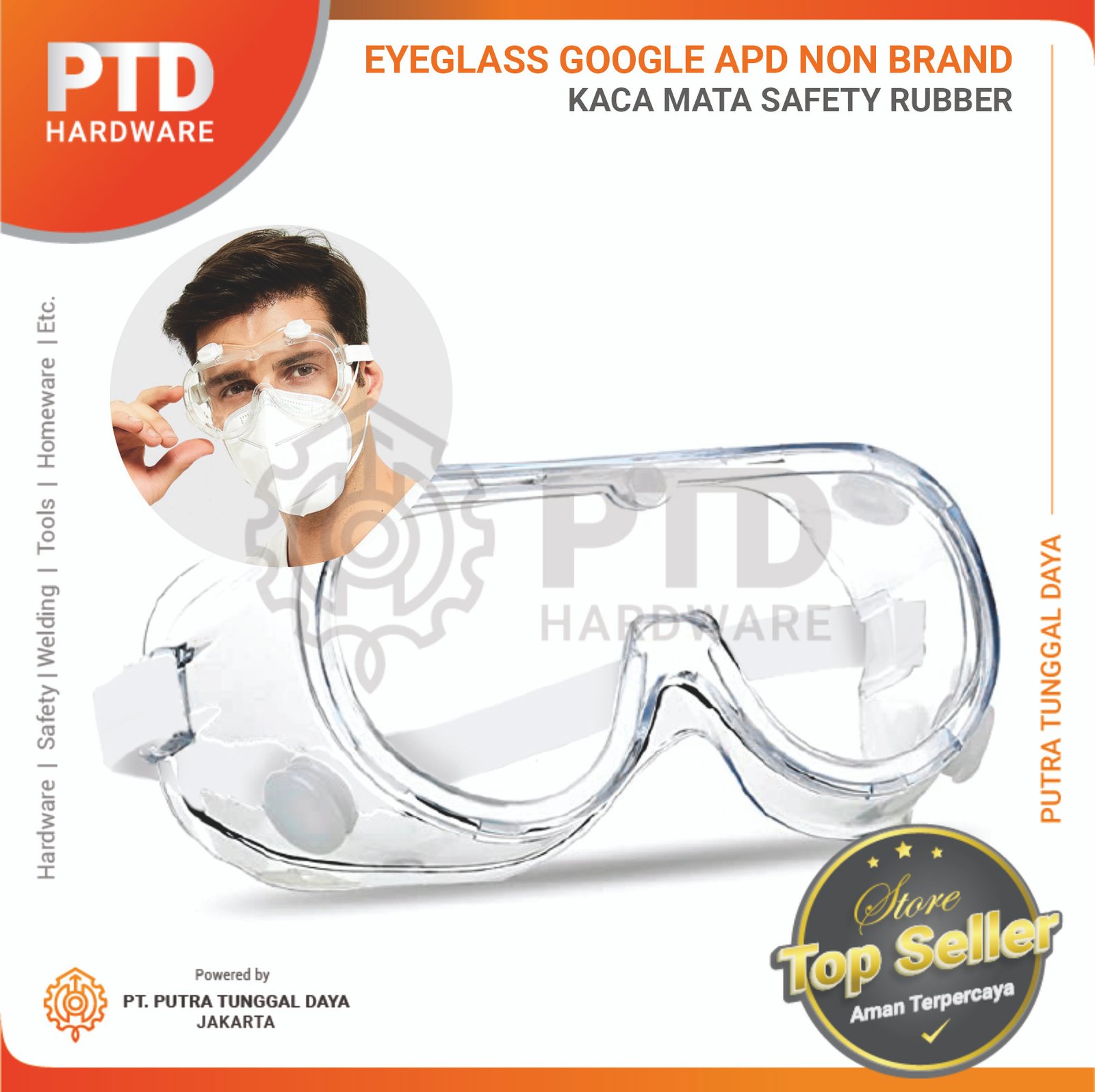 Kacamata Safety Google Non-Brand Chemical Las / Goggle Glass Pelindung APD