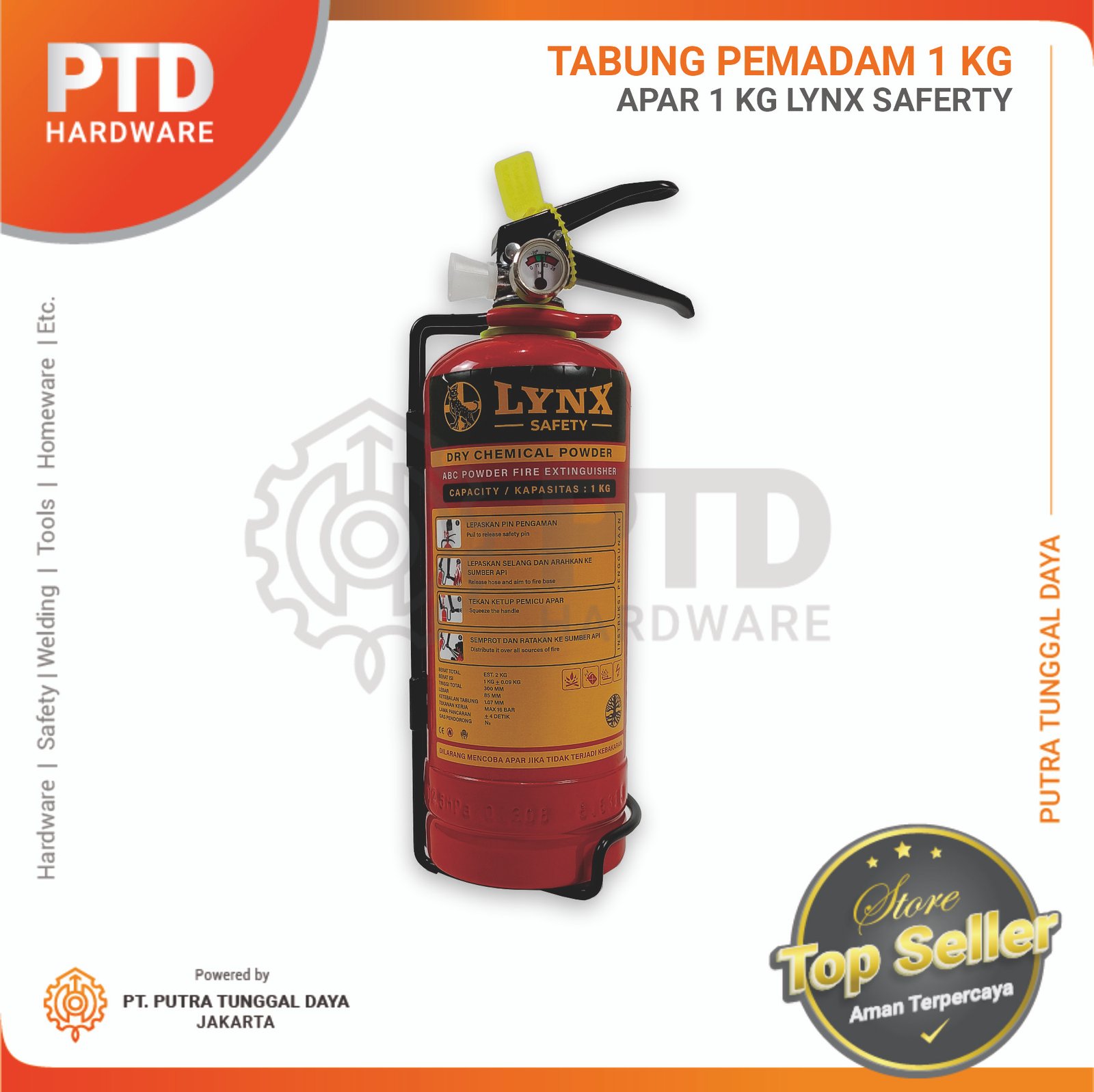Apar Tabung Pemadam 1 Kg Lynx Safety Set Komplit